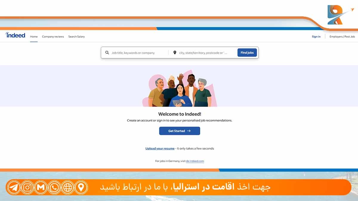 سایت کاریابی استرالیا Indeed