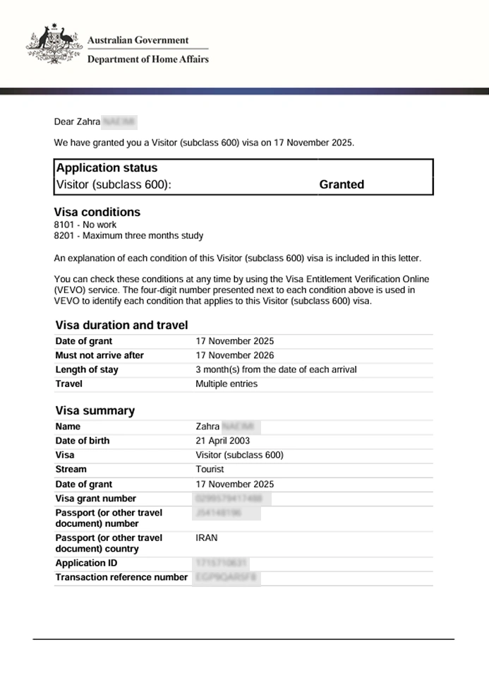 ویزای توریستی